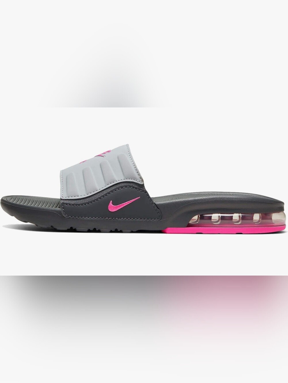 * Nike Women's Air Max Camden Slide Sandals Flipflops Grey Pink Blast Size 11 - Picture 2 of 14